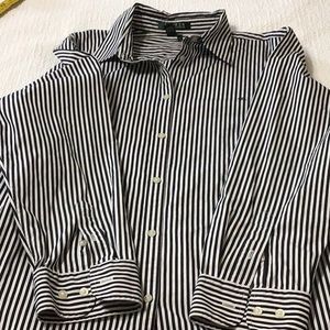 Lauren by Ralph Lauren 1x Stripe Button Down